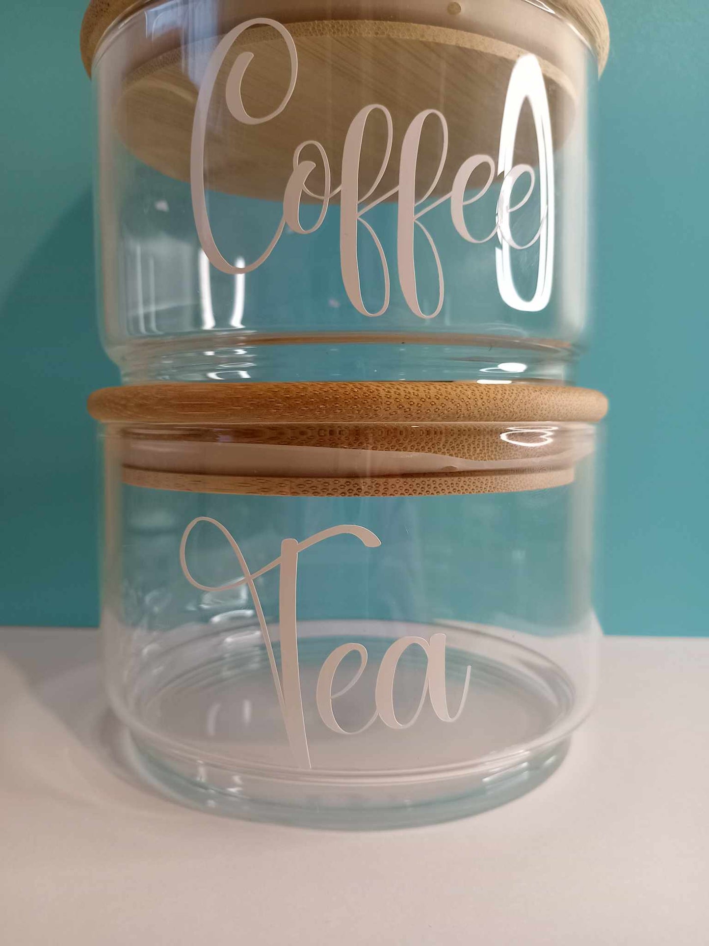 Stackable, Handmade Sugar, Tea & Coffee Storage Containers