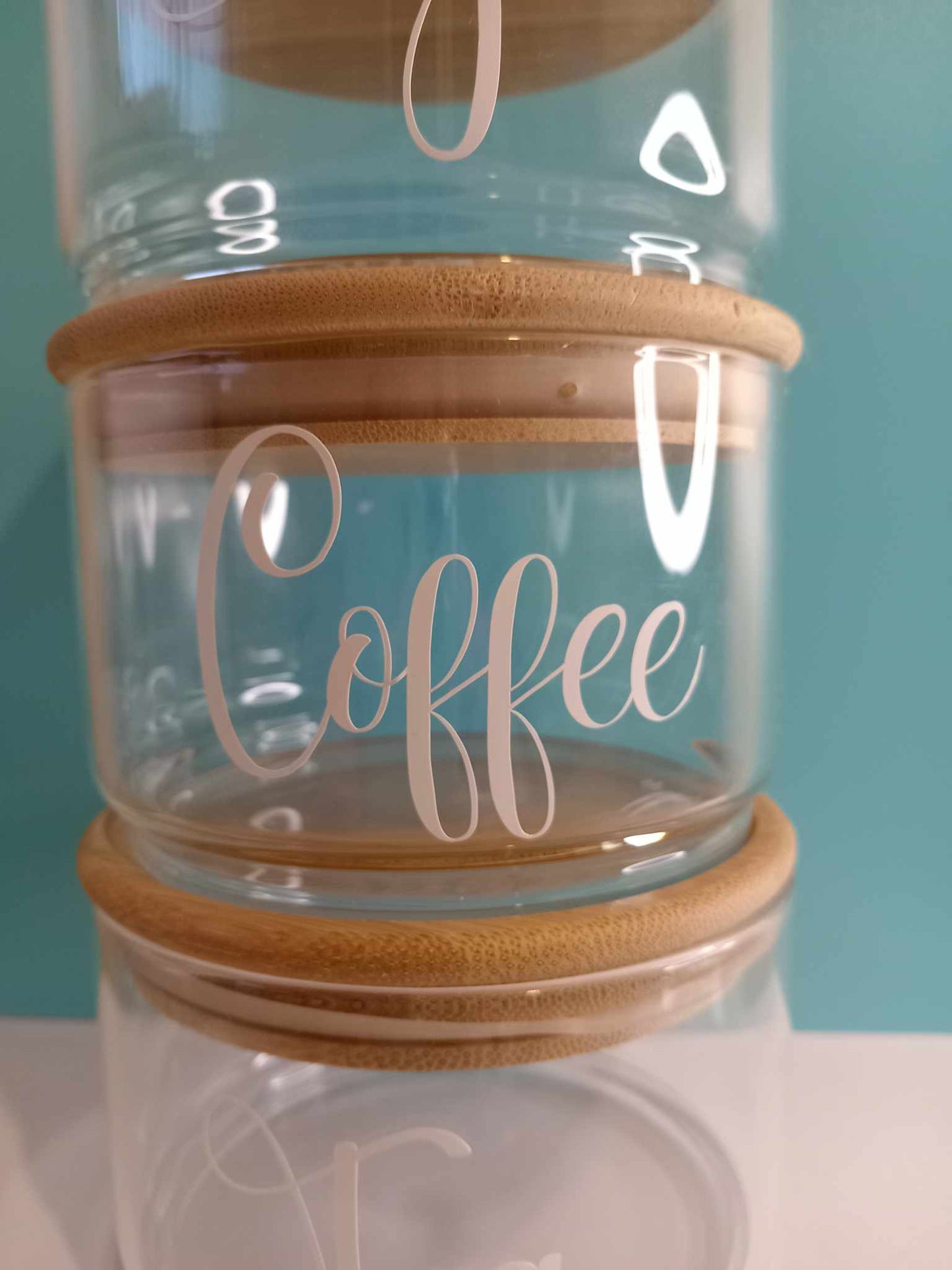 Stackable, Handmade Sugar, Tea & Coffee Storage Containers